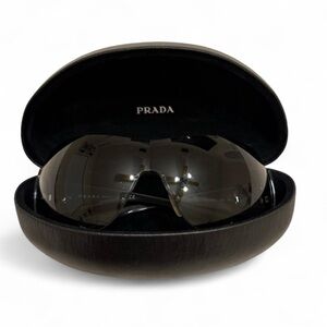 Prada Y2K Sleek Black Sunglasses with Case (2012)
